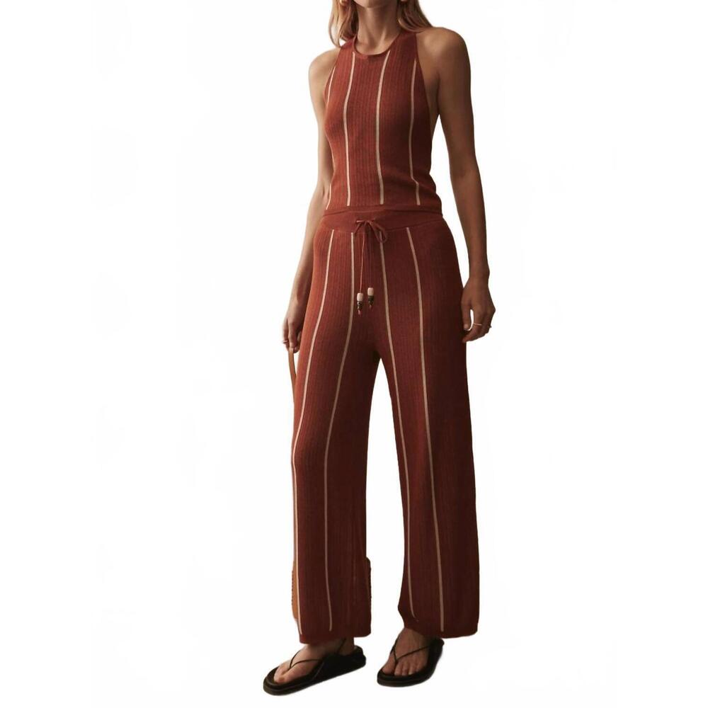 NEW SANCIA camden knit pants in tuscan